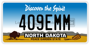 409EMM  license plate in ND
