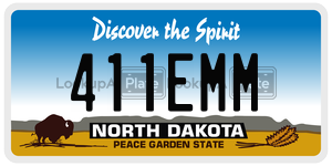 411EMM  license plate in ND