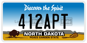 412APT  license plate in ND