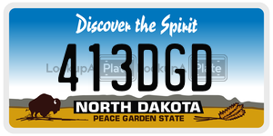 413DGD  license plate in ND