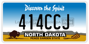 414CCJ  license plate in ND
