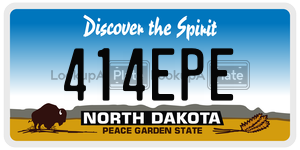 414EPE  license plate in ND