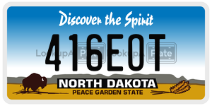 416EOT  license plate in ND