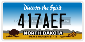 417AEF  license plate in ND