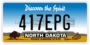 417EPG  license plate in ND