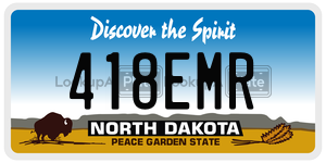 418EMR  license plate in ND