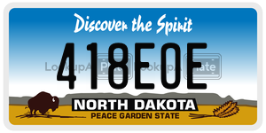 418EOE  license plate in ND