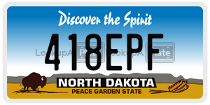 418EPF  license plate in ND