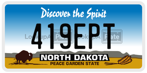 419EPT  license plate in ND