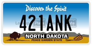 421ANK  license plate in ND