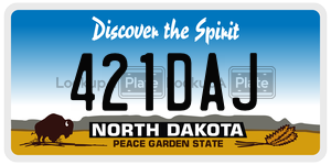 421DAJ  license plate in ND