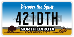 421DTH  license plate in ND