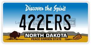 422ERS  license plate in ND