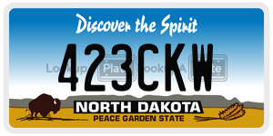 423CKW  license plate in ND
