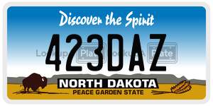 423DAZ license plate in North Dakota