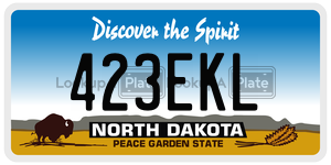 423EKL  license plate in ND