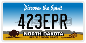 423EPR  license plate in ND