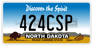 424CSP  license plate in ND