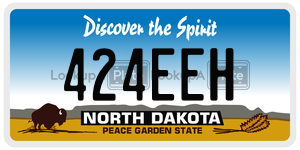 424EEH  license plate in ND