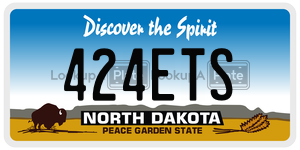 424ETS  license plate in ND