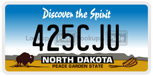 425CJU  license plate in ND