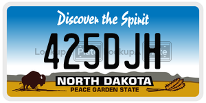 425DJH  license plate in ND