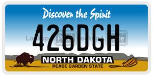 426DGH  license plate in ND
