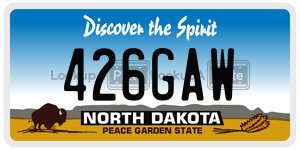 426GAW  license plate in ND