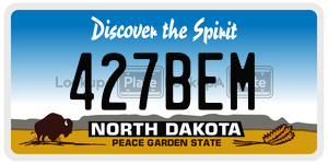427BEM  license plate in ND