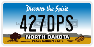 427DPS  license plate in ND