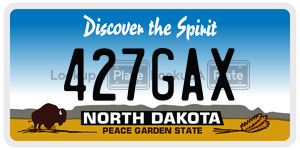 427GAX  license plate in ND