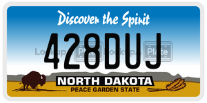428DUJ  license plate in ND