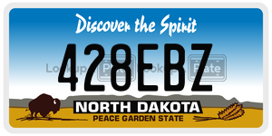 428EBZ  license plate in ND