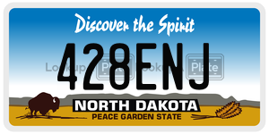 428ENJ  license plate in ND