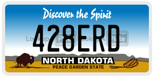 428ERD  license plate in ND