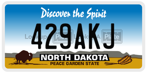 429AKJ  license plate in ND