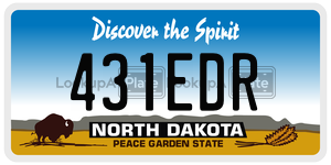 431EDR  license plate in ND