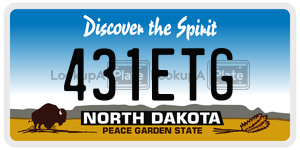 431ETG  license plate in ND