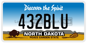432BLU  license plate in ND