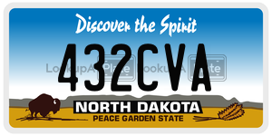 432CVA  license plate in ND