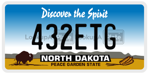432ETG  license plate in ND