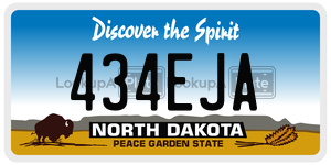 434EJA  license plate in ND