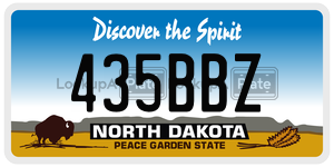 435BBZ  license plate in ND