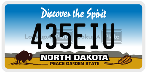 435EIU  license plate in ND