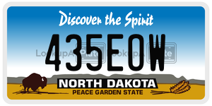 435EOW  license plate in ND
