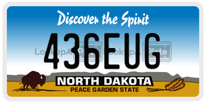 436EUG  license plate in ND