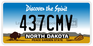 437CMV  license plate in ND