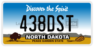 438DST  license plate in ND