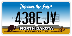 438EJV  license plate in ND