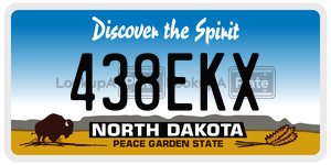 438EKX  license plate in ND